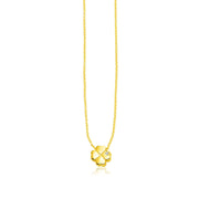 Bids.com 14k Yellow Gold Polished Four Leaf Clover Necklace with Diamond Necklaces