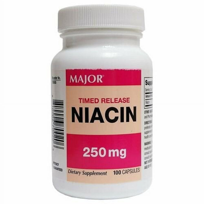 Major Major Timed Release Niacin Dietary Supplement 250 Mg Vitamins & Supplements
