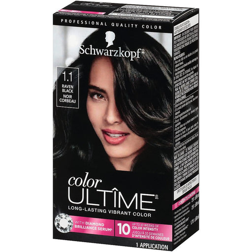 Schwarzkopf Schwarzkopf Ultime Permanent Hair Color Cream, 1.1 Raven Black Hair Color