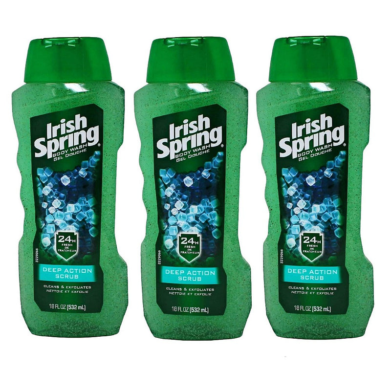 Irish Spring Irish Spring Deep Action Scrub Body Wash 18 Fl Oz Bottle Body Wash White Smoke