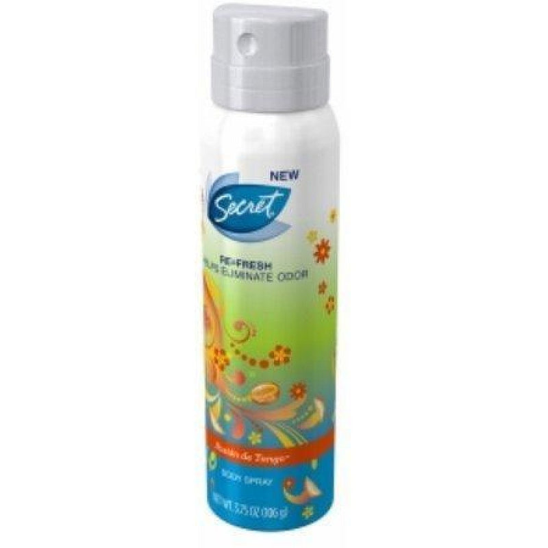 Secret Secret Re-Fresh Pasion De Tango Body Spray 3.75 Oz. Aerosol Can Deodorant White Smoke