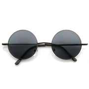 zeroUV Retro Hippie Metal Lennon Round Color Lens Sunglasses Sunglasses
