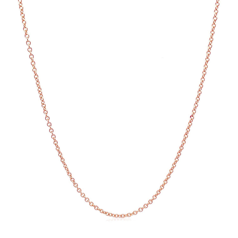 Bids.com 14k Rose Gold Round Cable Link Chain (1.25 mm) Necklaces