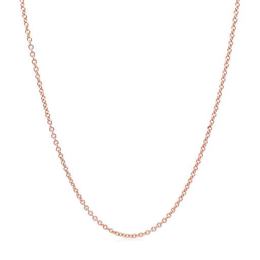 Bids.com 14k Rose Gold Round Cable Link Chain (1.25 mm) Necklaces