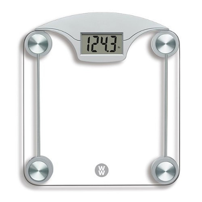 Weight Watchers Weight Watchers Conair - Digital Glass Scale - Chrome Body Weight Scales White Smoke
