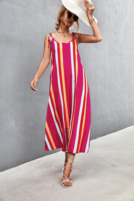 Striped Scoop Neck Cami Dress