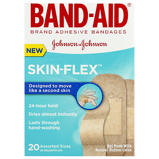 Band-Aid Band-Aid Brand Skin Flex Adhesive Bandages, Assorted Sizes Personal Care Medium Turquoise