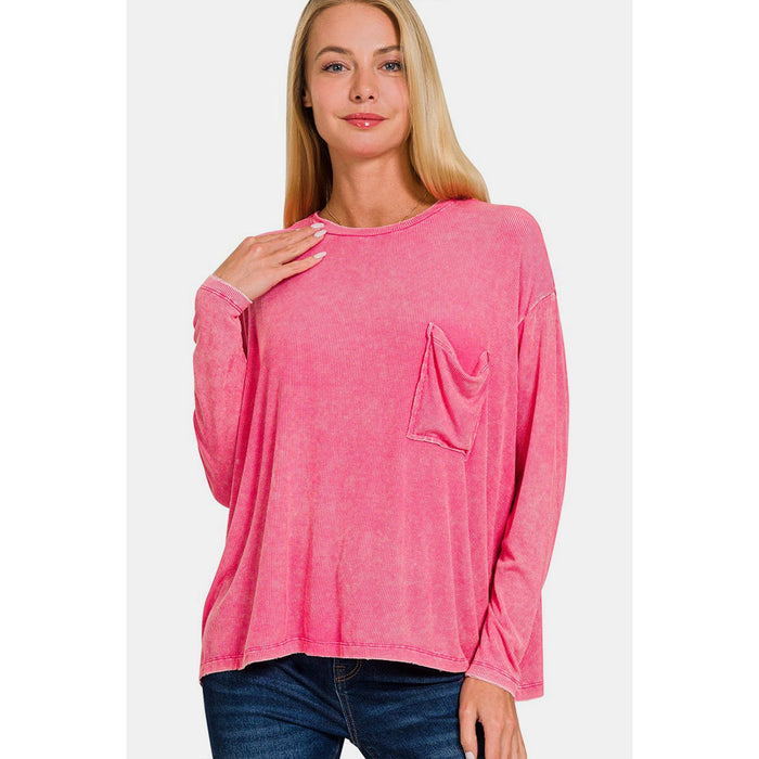 Zenana Round Neck Long Sleeve T-Shirt