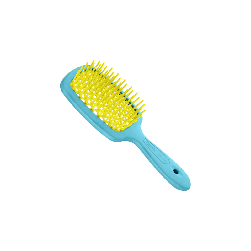 Janeke Janeke SuperBrush Small Turquoise/Yellow - Model No. 86SP234 TSE Hair Brush