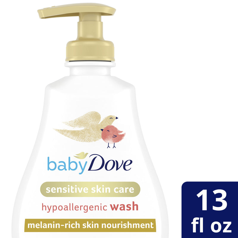Dove Baby Dove Sensitive Wash For Bath Time, Melanin-Rich Skin Nourishment, 13 Oz Baby & Toddler