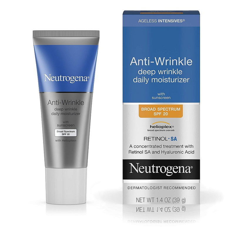 Neutrogena Neutrogena Ageless Intensives Anti-Wrinkle Deep Wrinkle Daily Moisturizer With Retinol Broad Spectrum SPF 20 Sunscreen - 1.4oz Skin Care White Smoke