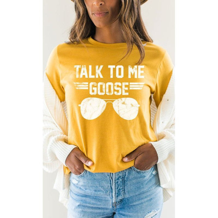 Talk to Me Goose White Ink Graphic Tee PLUS