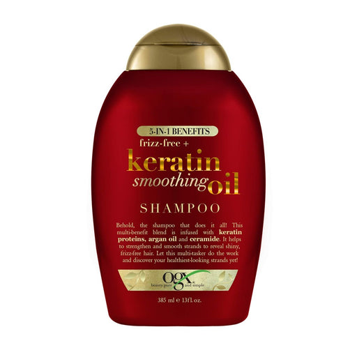 OGX OGX Frizz-Free & Keratin Smoothing 5 In 1 Oil Shampoo, 13 Oz Shampoo