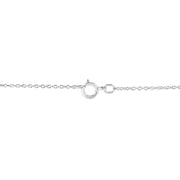 Bids.com .925 Sterling Silver Pave-Set Diamond Accent Angel Wing 18" Double Heart Pendant Necklace (I-J Color, I1-I2 Clarity) Necklaces