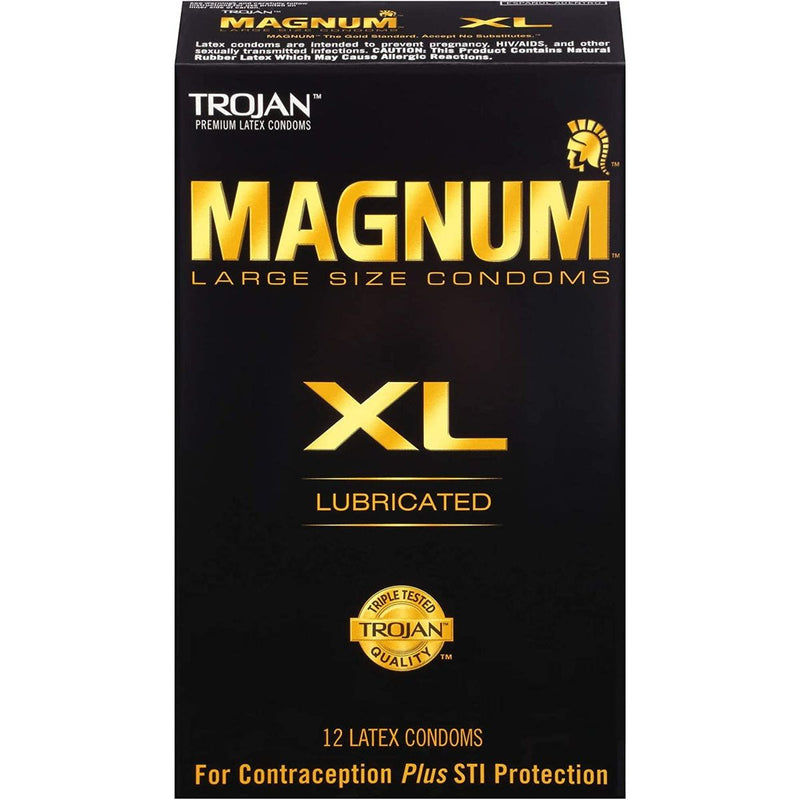 Trojan Trojan Lubricated Latex Condoms, Magnum XL, Extra Large Condoms