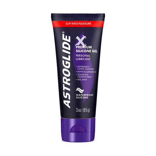 Astroglide Astroglide X Gel, Premium Silicone Gel Personal Lubricant, Waterproof Lube, 3 Oz Personal Lubricants