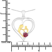 Bids.com 0.50 Carat Genuine Ruby .925 Sterling Silver Pendant Pendants
