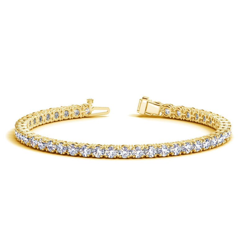Bids.com Lab Grown Round Diamond Tennis Bracelet in 14k Yellow Gold (8 cctw F/G  VS2/SI1) Bracelets