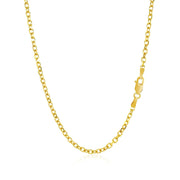Bids.com 2.3mm 14k Yellow Gold Diamond Cut Cable Link Chain Necklaces