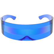 zeroUV Futuristic Retro Mirror Wrap Around Shield Sunglasses 8762 Sunglasses