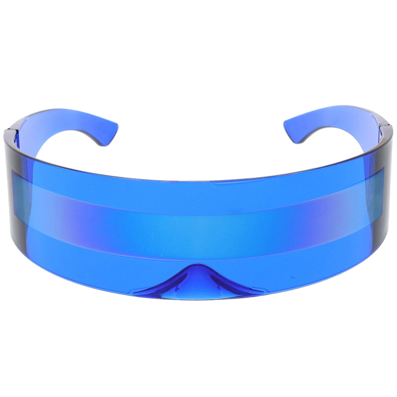zeroUV Futuristic Retro Mirror Wrap Around Shield Sunglasses 8762 Sunglasses