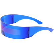 zeroUV Futuristic Retro Mirror Wrap Around Shield Sunglasses 8762 Sunglasses
