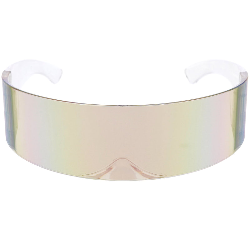 zeroUV Futuristic Retro Mirror Wrap Around Shield Sunglasses 8762 Sunglasses