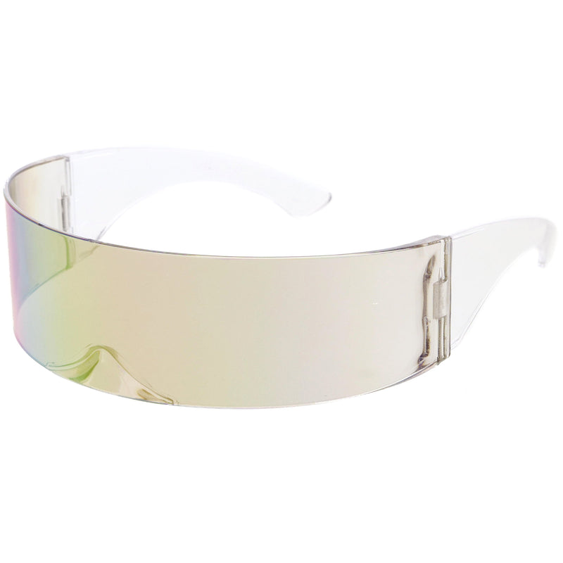 zeroUV Futuristic Retro Mirror Wrap Around Shield Sunglasses 8762 Sunglasses
