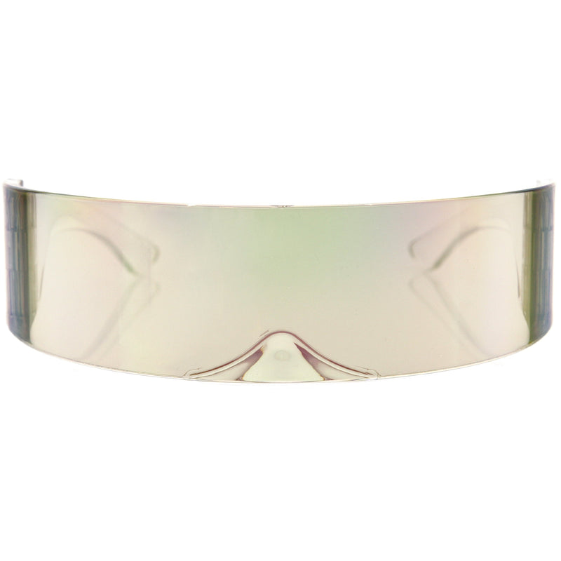 zeroUV Futuristic Retro Mirror Wrap Around Shield Sunglasses 8762 Sunglasses