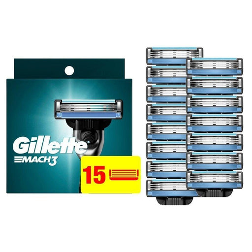 Gillette Gillette Mach3 Men’s Razor Blades, 15 Blade Refills Health & Beauty