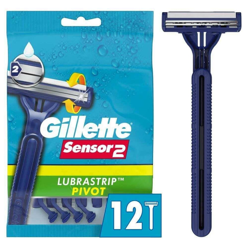 Gillette Gillette Sensor2 Plus Disposable Razors, Pivot Head, 12 Count Razors & Razor Blades