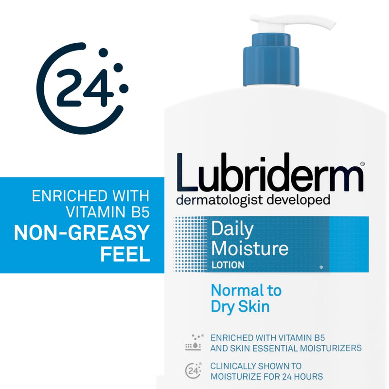 Lubriderm Lubriderm Lotion, Daily Moisture, Normal To Dry Skin 24 Fl Oz Lotion & Moisturizer