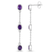 Bids.com 2.04 Carat Genuine Amethyst .925 Sterling Silver Earrings Earrings