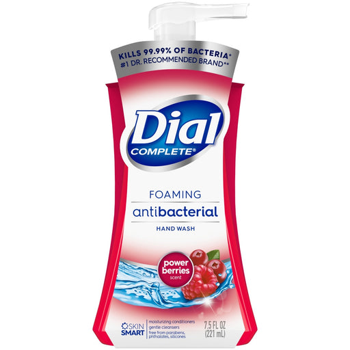 Dial Dial Complete Antibacterial Foaming Hand Wash, Power Berries, 7.5 Oz Pump Bottle Soap & Lotion Dispensers