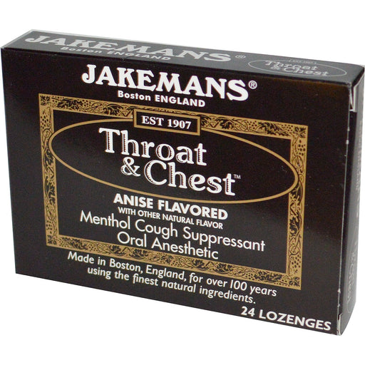Jakemans Jakemans Lozenge Throat And Chest Anise Menthol, 24 Pc Health & Beauty