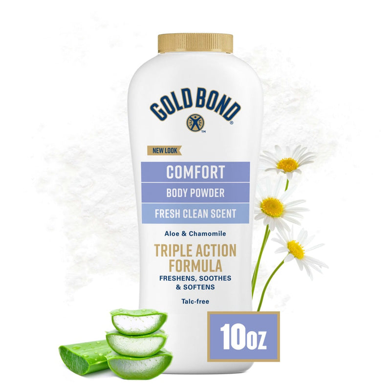 Gold Bond Gold Bond Comfort Body Powder, 10 Oz., Talc-Free, Fresh Clean Scent With Aloe & Chamomile Body Powder