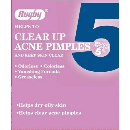 Rugby Rugby Acne Medication 5 Benzoyl Peroxide 5% 1 Oz Skin Care
