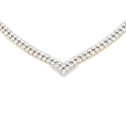 Bids.com 7.00ct Diamond Tennis Necklace 14KT Yellow Gold Pendants