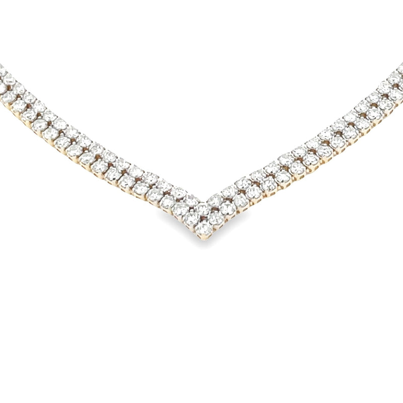 Bids.com 7.00ct Diamond Tennis Necklace 14KT Yellow Gold Pendants
