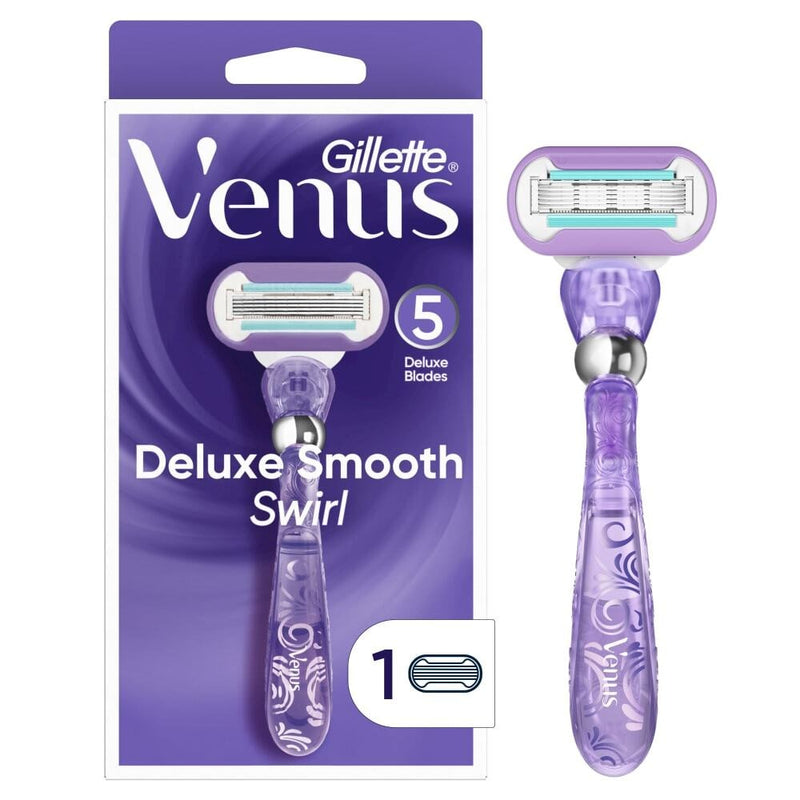 Venus Venus Gillette Deluxe Smooth Swirl Women's Razor Handle + 1 Blade Refill Razors & Razor Blades