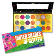 Rude Cosmetics United Shades of Glitter -  21 Pressed Glitter Eyeshadow Palette Eyeshadow Palette