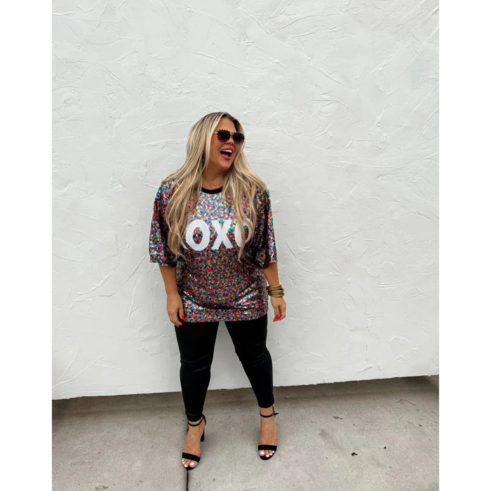 BLAKELEY | XOXO Sequin Top