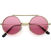 zeroUV Steampunk Vintage Circle Round Flip Up Vintage Sunglasses 8793 Sunglasses