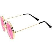 zeroUV Steampunk Vintage Circle Round Flip Up Vintage Sunglasses 8793 Sunglasses