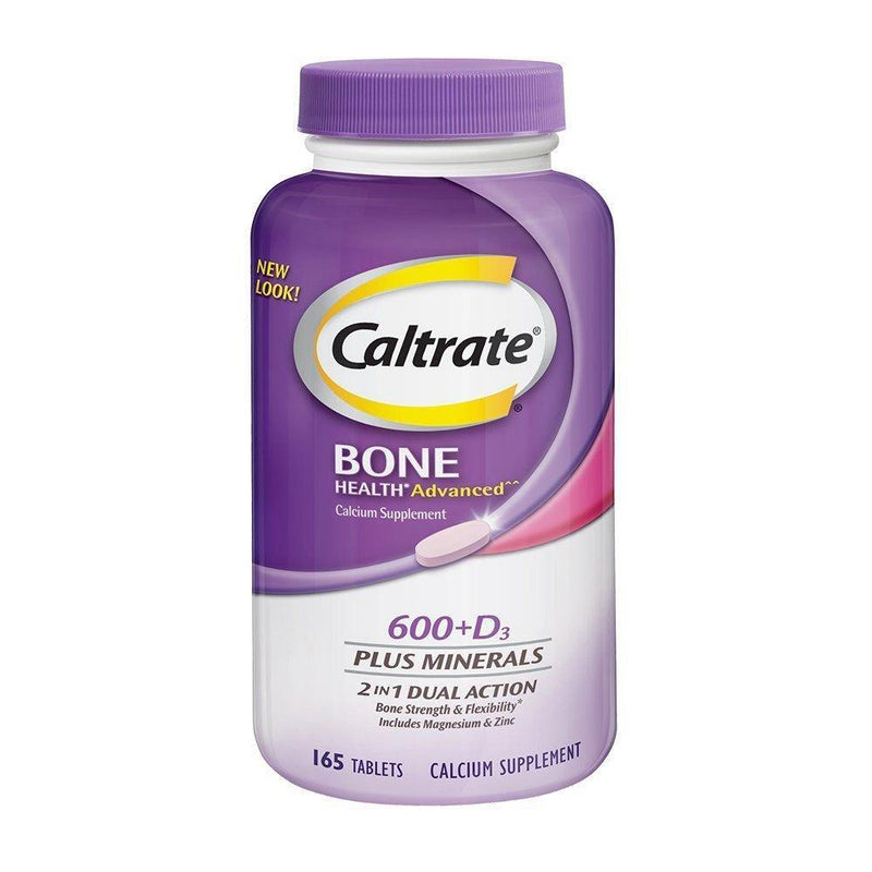 Caltrate Caltrate Bone Health Advanced 600 & D3 Plus Minerals Calcium Dietary Supplement Tablets - 165ct Vitamins & Supplements White Smoke