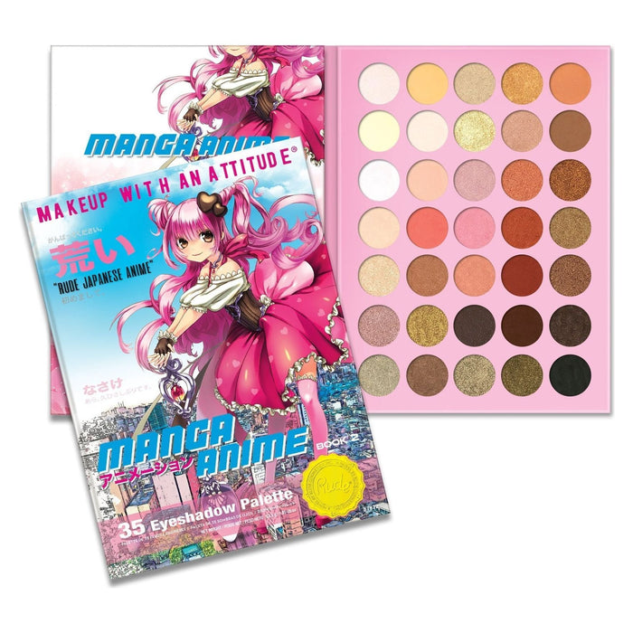 Rude Cosmetics - Rude Cosmetics - Manga Anime Eyeshadow Palette - Anime Makeup Display Set, 24pcs