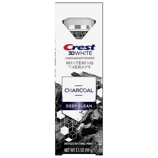 Crest Crest 3D White Whitening Therapy Charcoal Deep Clean Fluoride Toothpaste - Invigorating Mint - 3.5oz Toothpaste