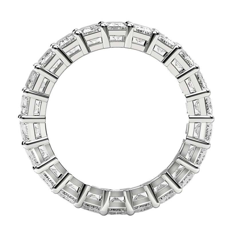Bids.com Emerald Cut Lab Grown Diamond Eternity Ring in 14k White Gold (4 cttw FG/VS2) Rings