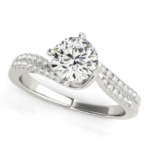 Bids.com 14k White Gold Spiral Design Pronged Diamond Engagement Ring (1 1/8 cttw) Rings