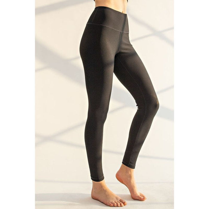 Nylon Rib Yoga Leggings